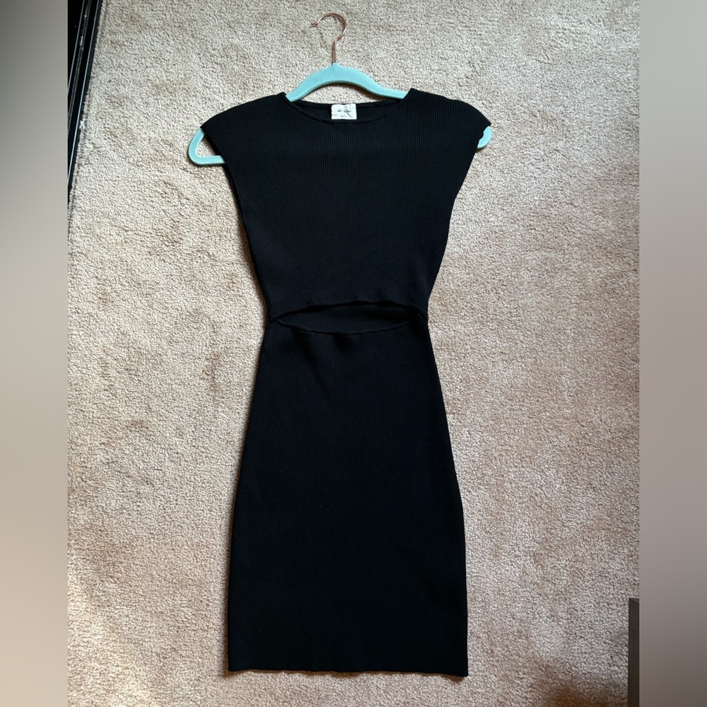 Aritzia Wilfred Cutout Knit Mini Dress